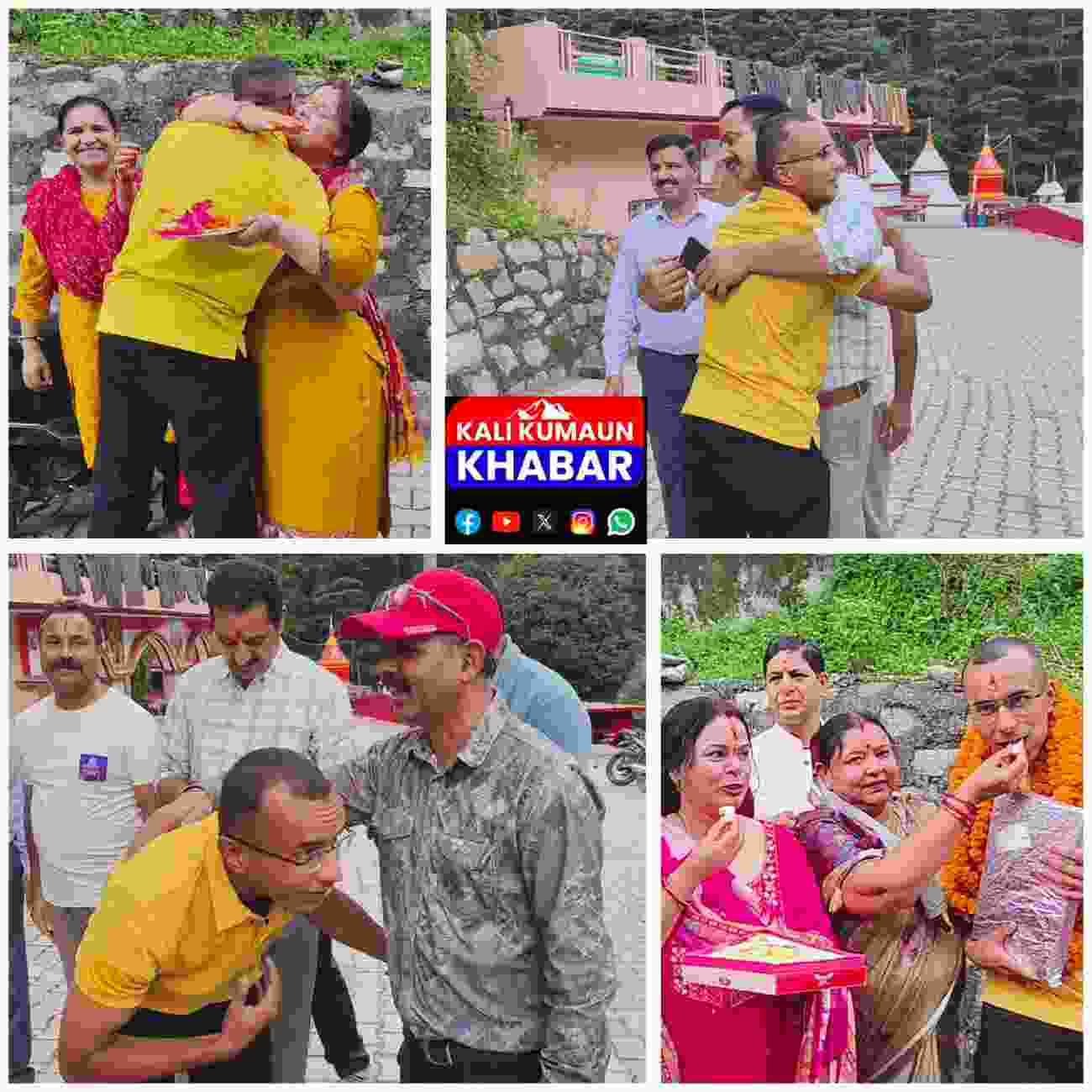 लोहाघाट:लेफ्टिनेंट मेहुल के पहली बार गृह क्षेत्र लोहाघाट पहुंचने पर हुआ जोरदार स्वागत। 
